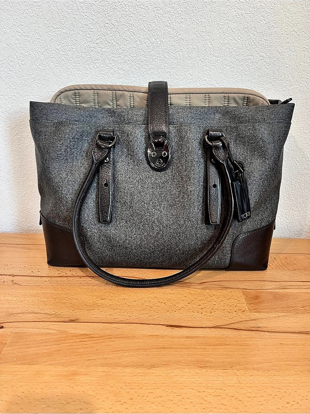 Tumi Voyageur Tote Gray & Brown